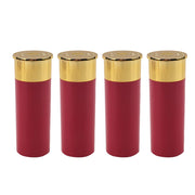 Set di 4 bicchieri da tequila, calibro 12, rosso e oro, 9,2 cm