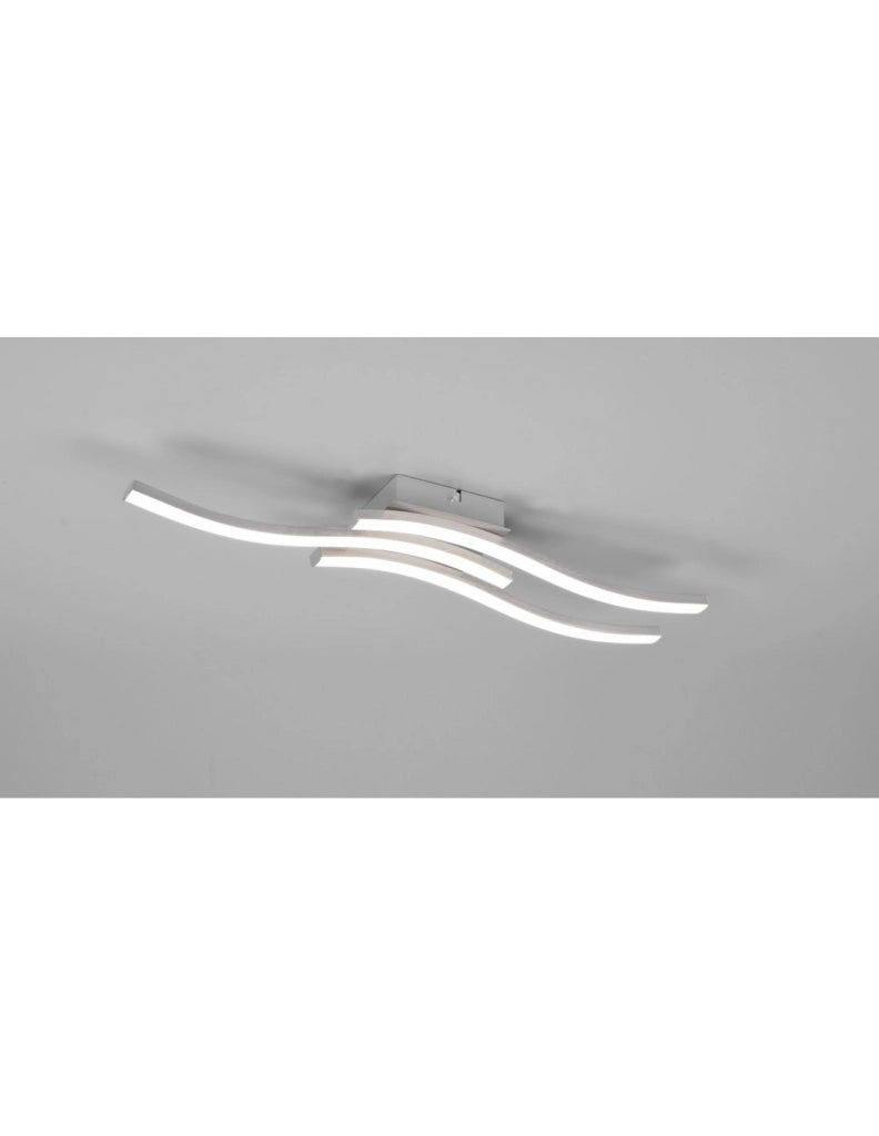 Lampada Soffitto Moderna Bacchette Led 4000k Route Nichel Trio Lighting