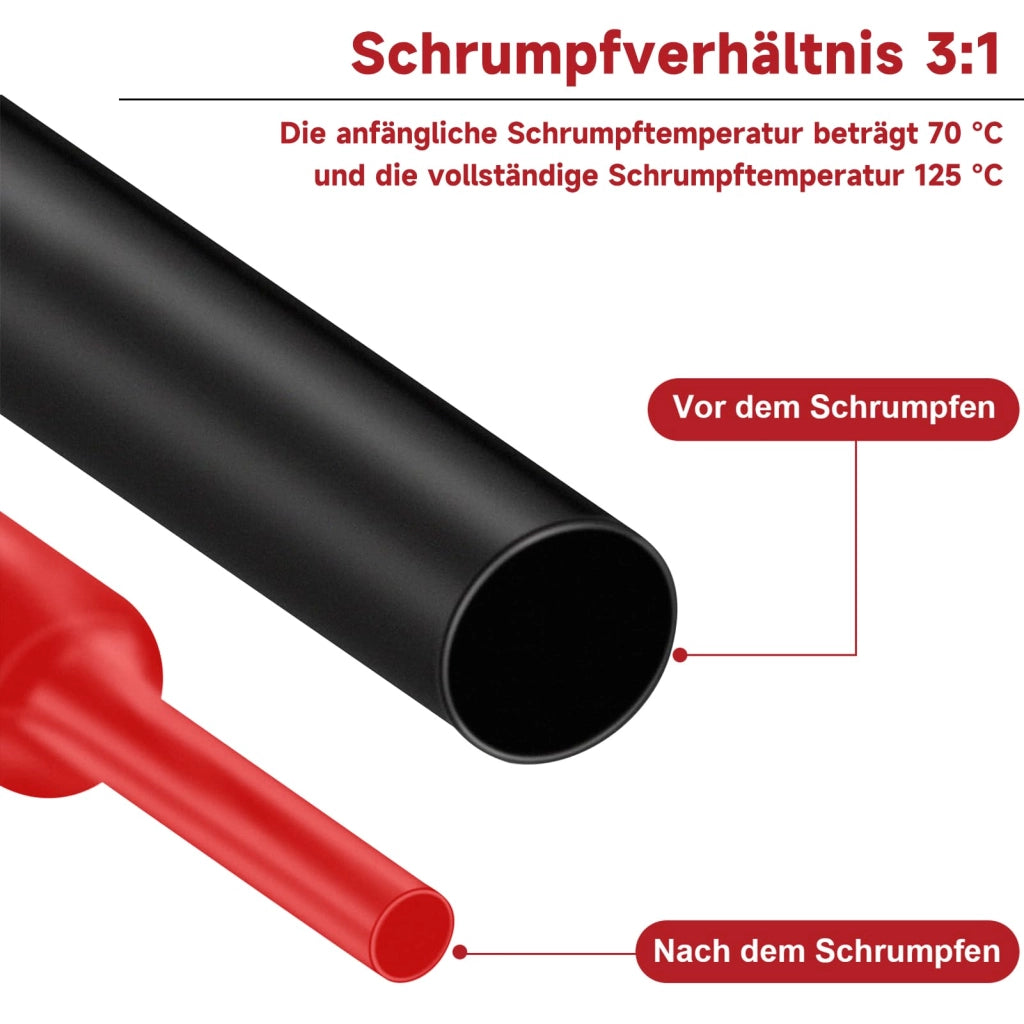 Kit di termorestringente 3:1, 270 pezzi, impermeabile, diametro da 1,6 a 9,5 mm