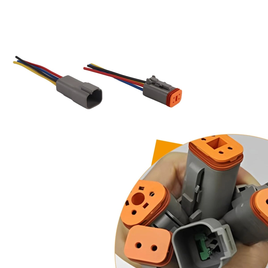Kit di connettori multipolari DT, impermeabili, per veicoli