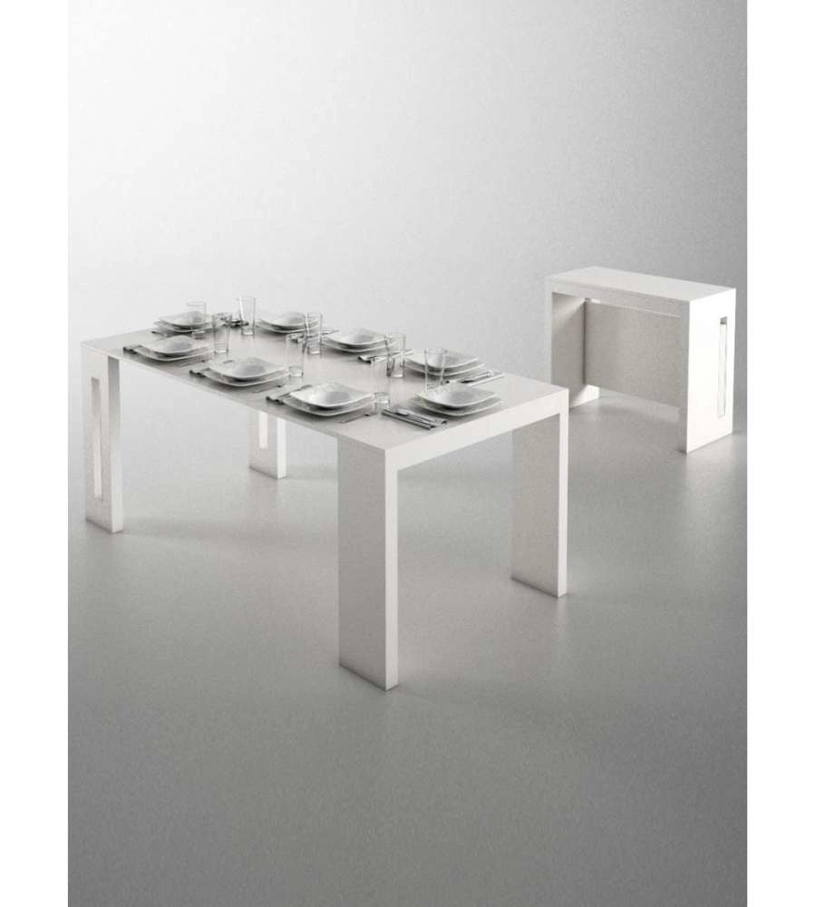 Tavolo Consolle Trasformabile bianco