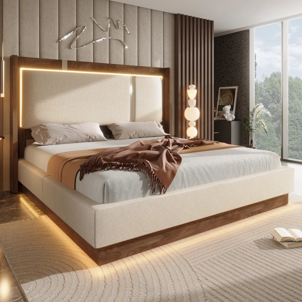 Letto matrimoniale contenitore 180x200 cm con LED