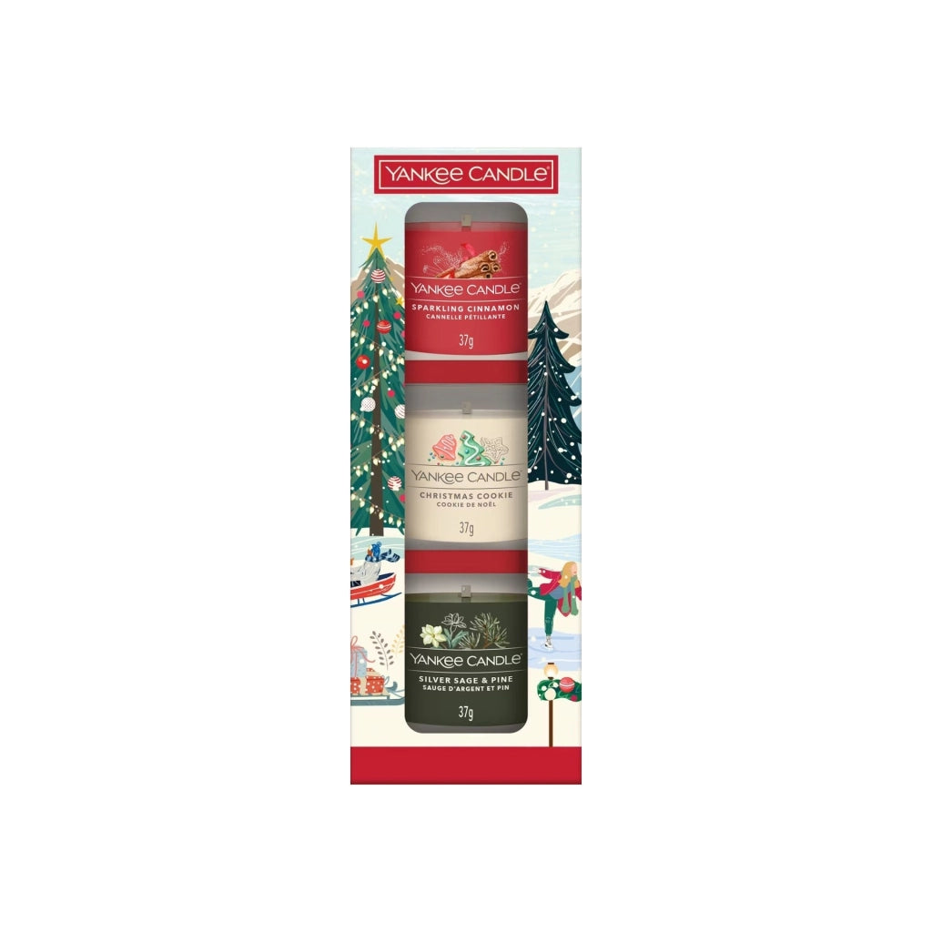Confezione regalo Christmas Classics 3 candele mini