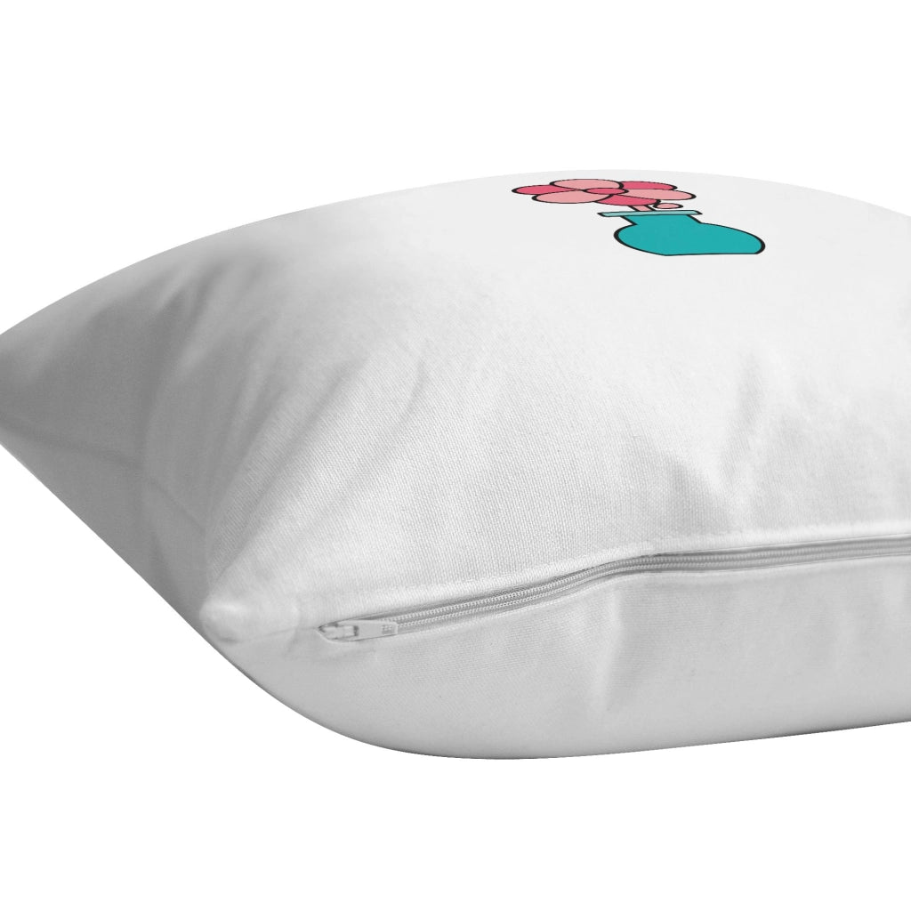 Cuscino, fodera 45x45 cm, bianco, in poliestere, per divani e caffè