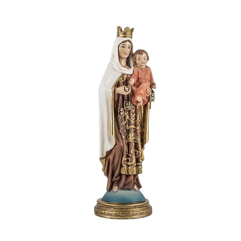 "Jungfrau von Carmen", statuetta in resina dipinta a mano, altezza 22 cm