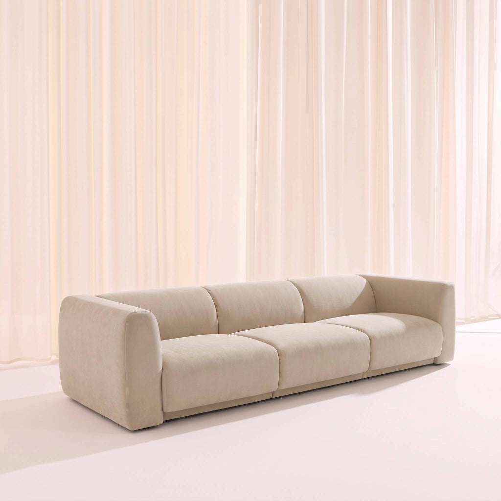 Divano in tessuto, 4 posti, beige
