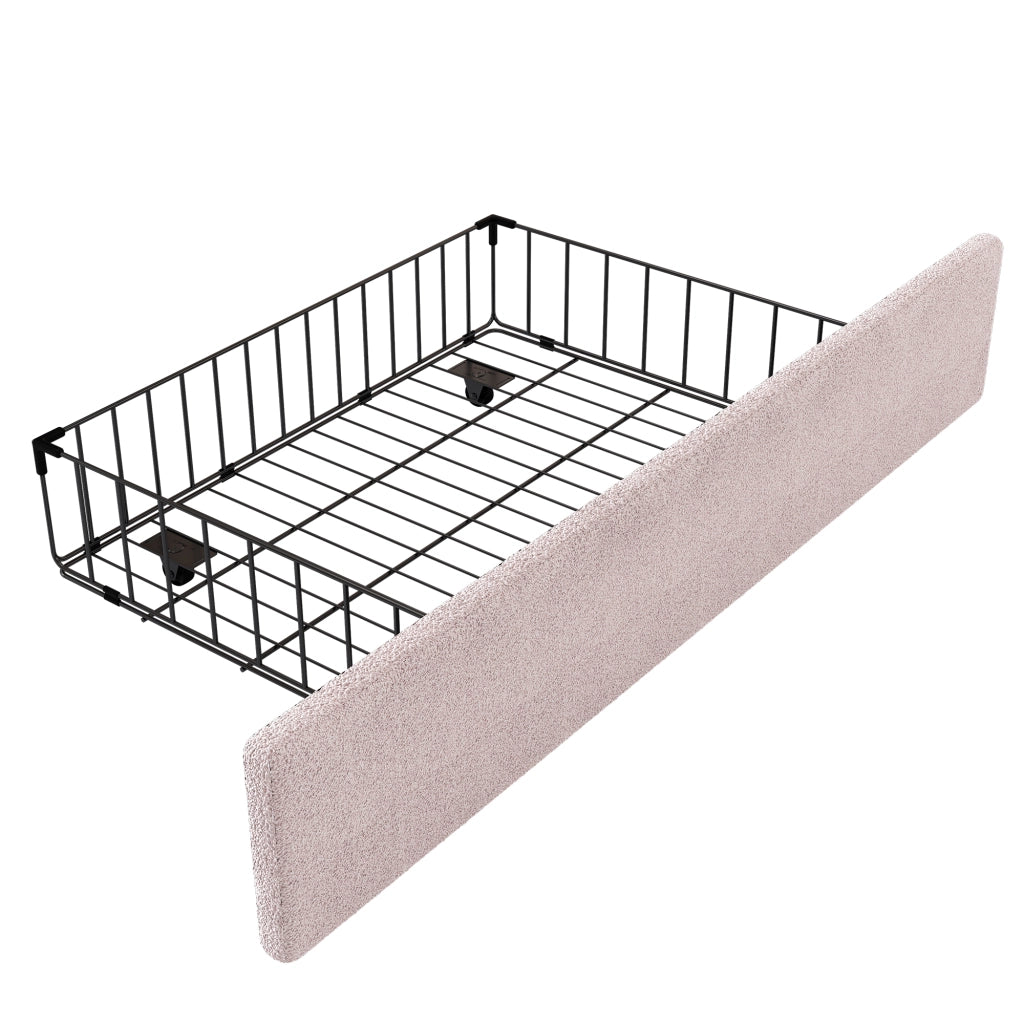 Letto per bambini 90 x 200 cm rosa a forma di coniglio