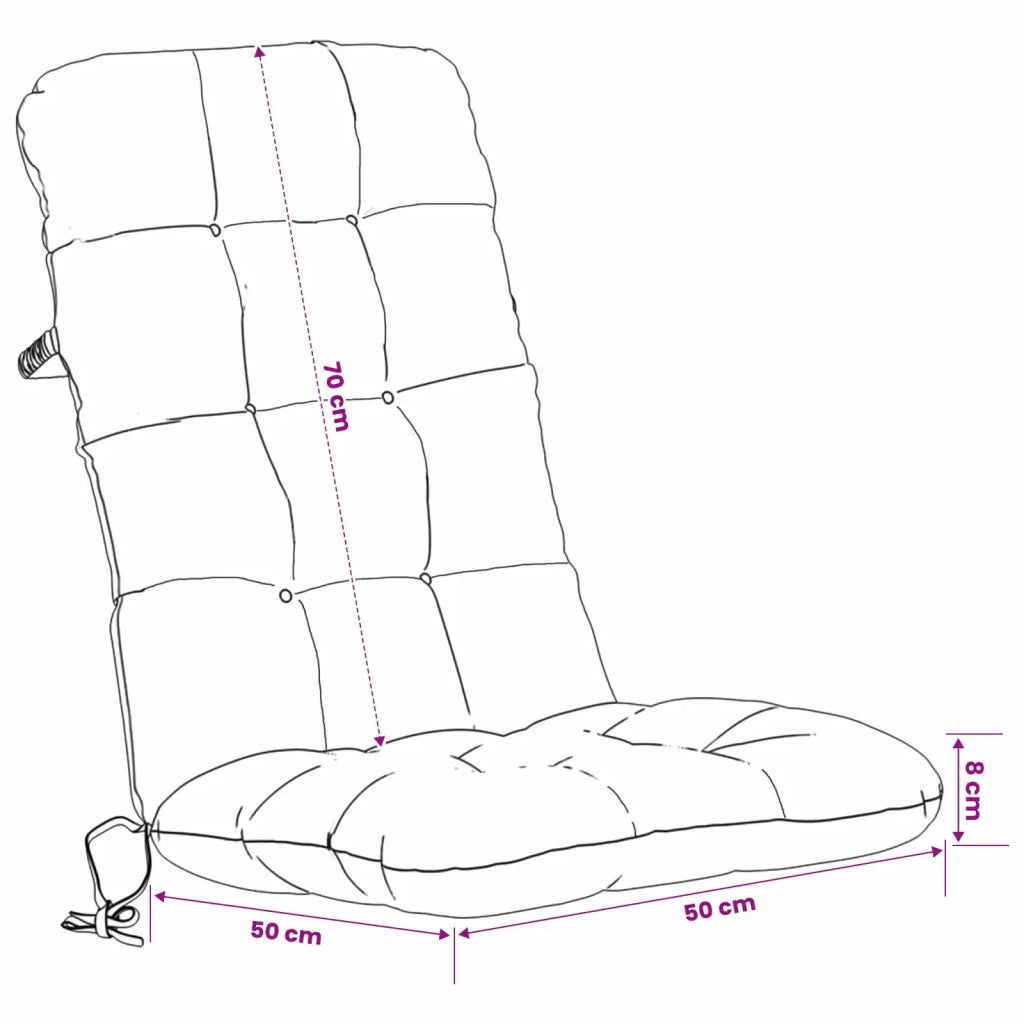 Cuscini per Sedia Alta in 2 Pezzi VIANEN 2 pz 100% Poliestere 953779