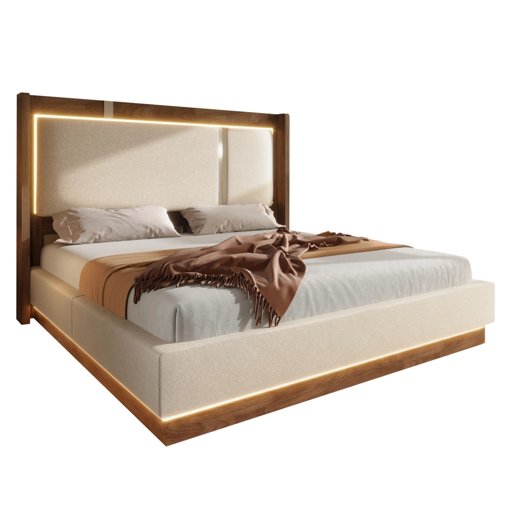 Letto matrimoniale contenitore 180x200 cm con LED