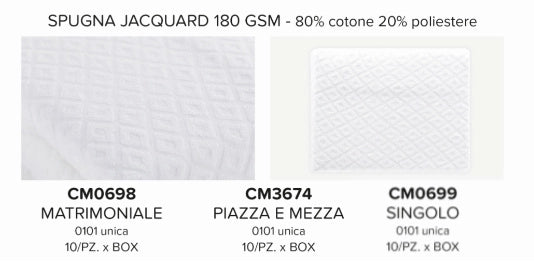 Coprimaterasso per letto ad una piazza