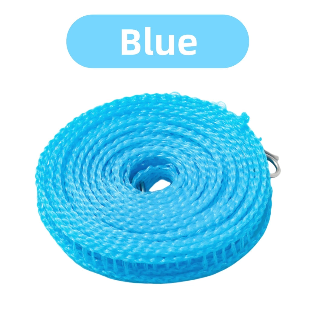 Lunghezza: 8 metri, materiale: nylon, con 2 ganci, per abiti, colore: blu