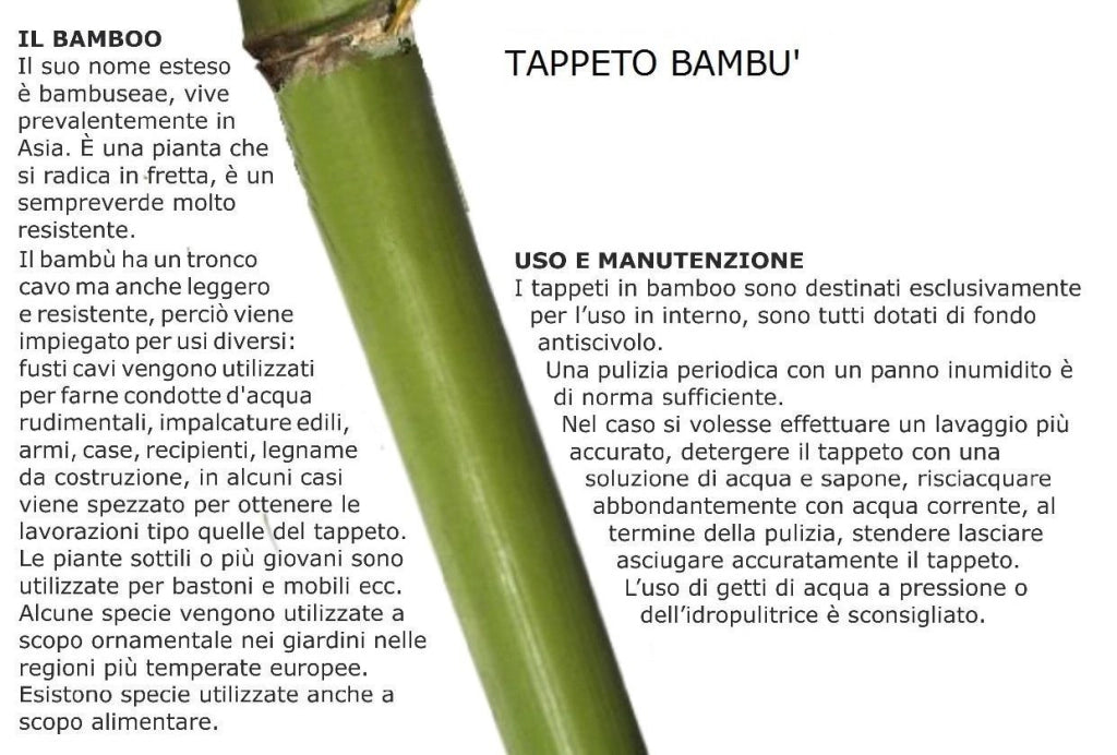 Tappeto bambu cm 210x150x0