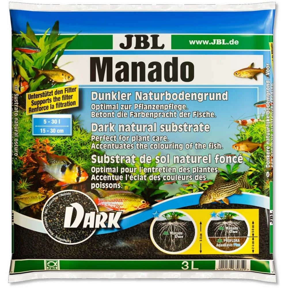JBL Manado Dark 1,5-2,5mm - Substrato per acqua dolce Formato: 3 L