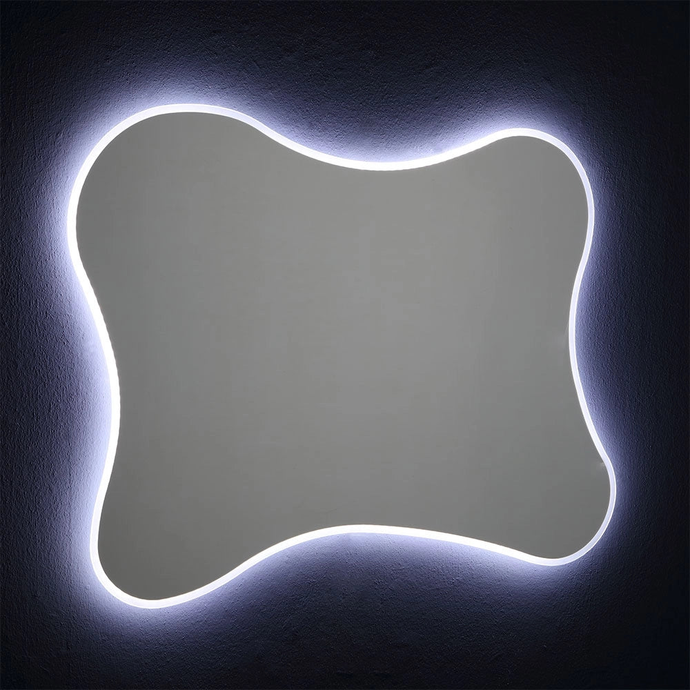 Specchio sagomato 120x90 con cornice led