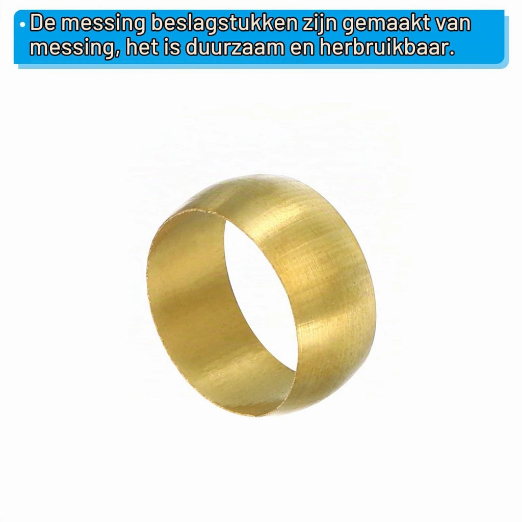 Raccordo a compressione in ottone, 12 mm, set da 20 pezzi, con manicotti di compressione