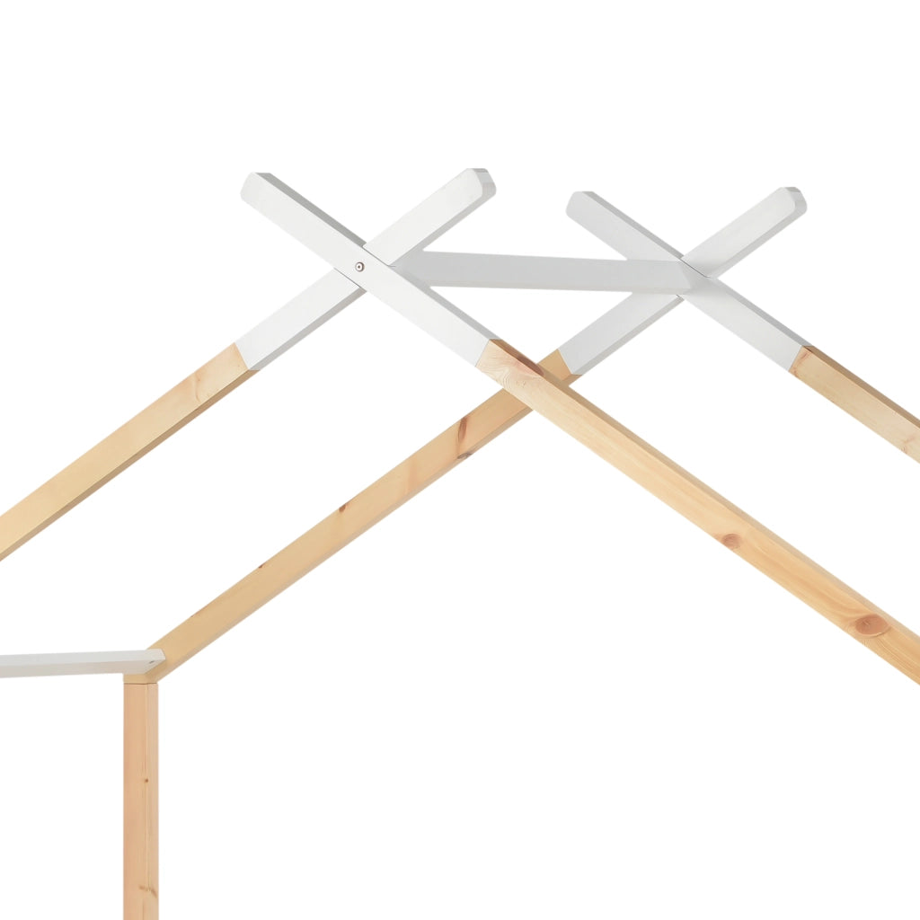 Letto casa per bambini bianco 90x200 cm con cassetti