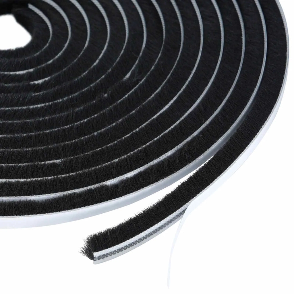 Guarnizione a spazzola autoadesiva 5 m PP Nero 42045084