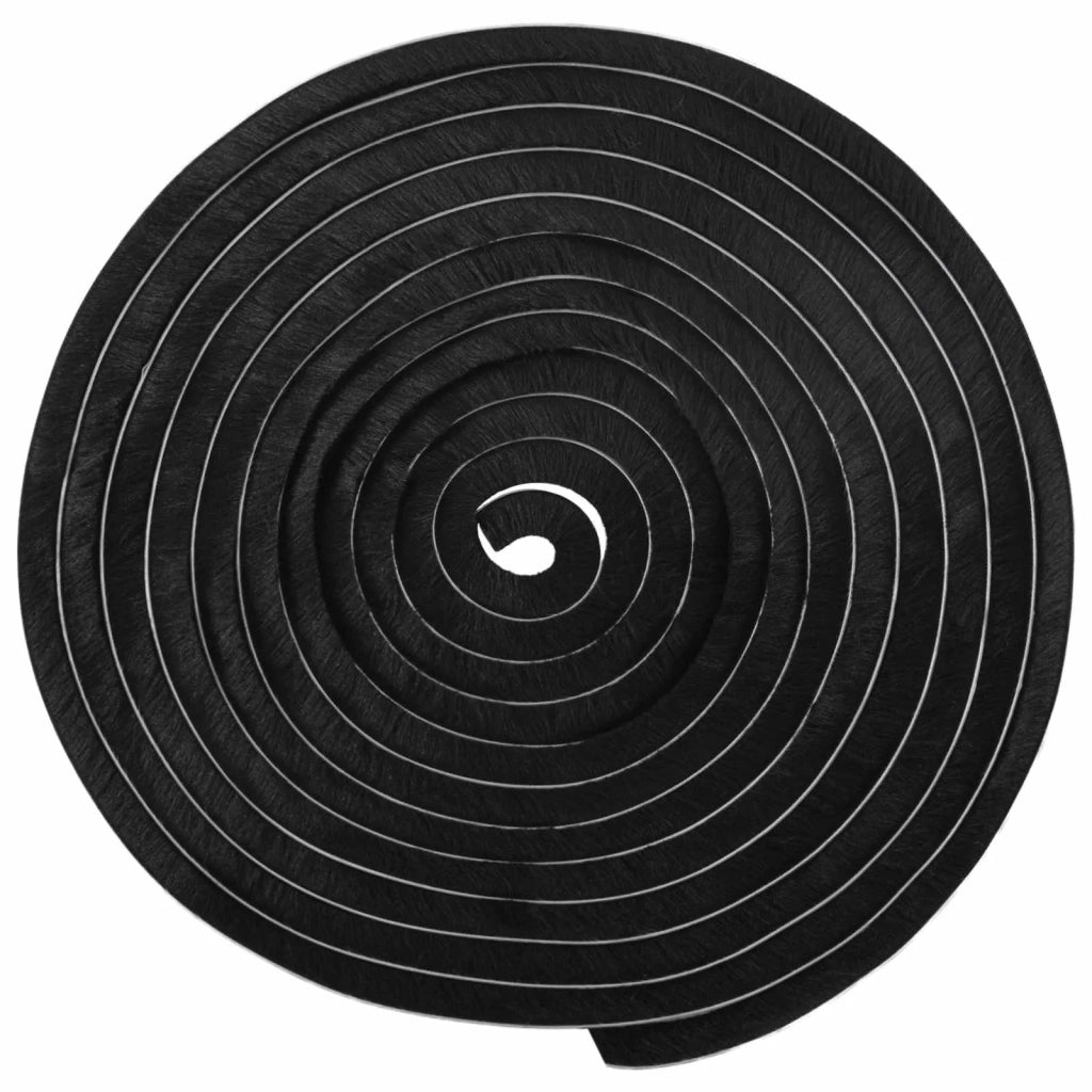 Guarnizione a spazzola autoadesiva 25 m PP Nero 42045184