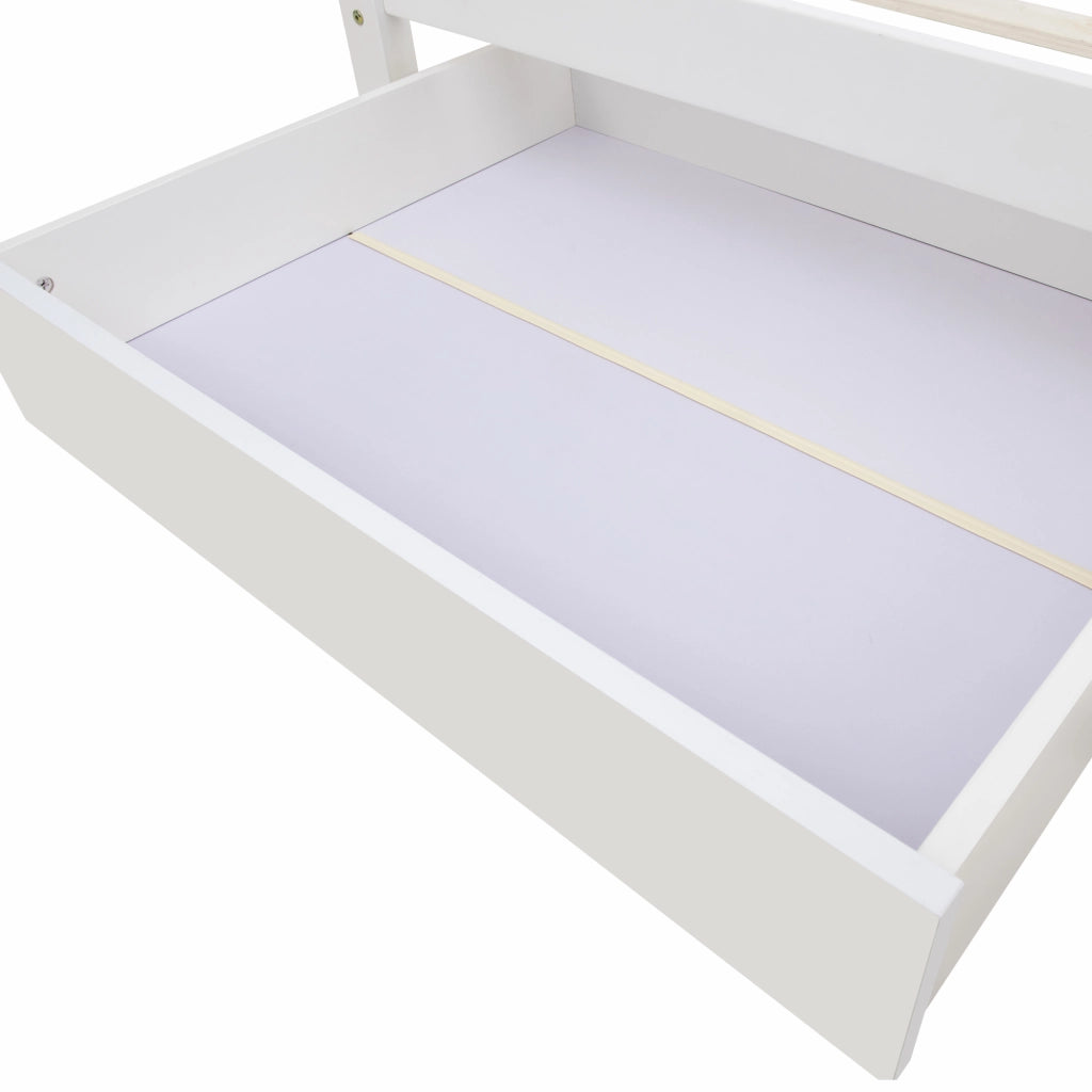 Letto singolo 90x200 cm con libreria e cassetti
