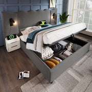 Letto matrimoniale contenitore 180x200 grigio