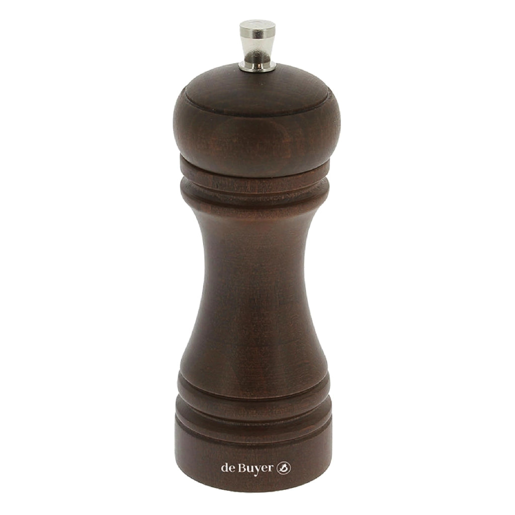 Macinino per pepe Java, scuro, 14 cm, in legno, manuale, con macinino in acciaio