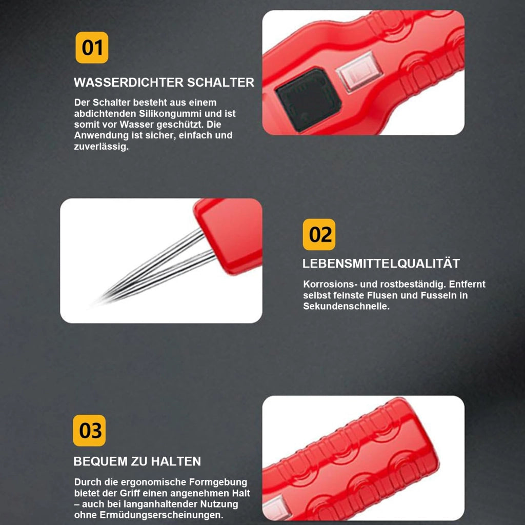 Spennatrice elettrica ricaricabile per pollame rossa