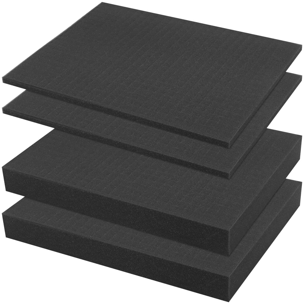 Set di schiuma a celle aperte, composto da 4 pezzi: 400x300x50 mm e 400x300x10 mm