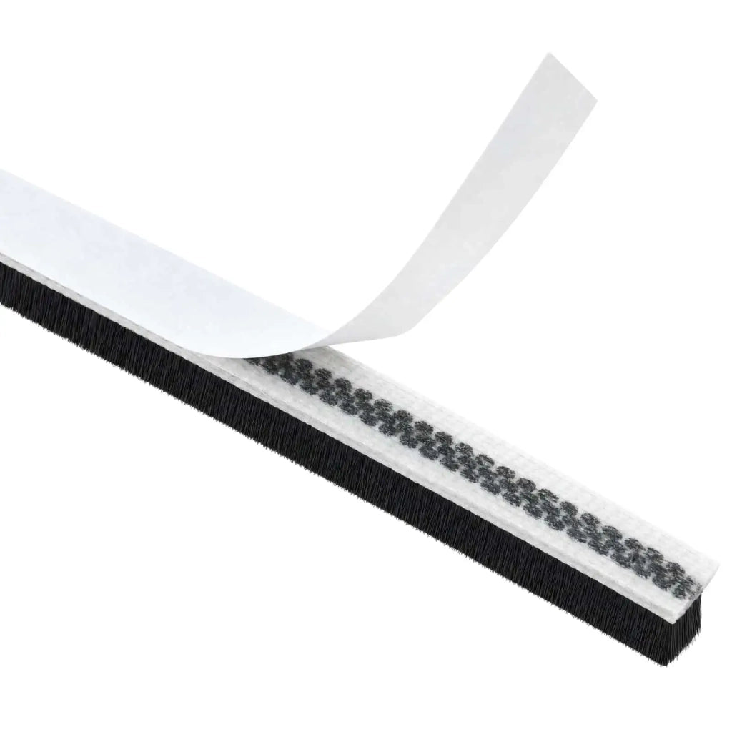 Guarnizione a spazzola autoadesiva 25 m PP Nero 42045156
