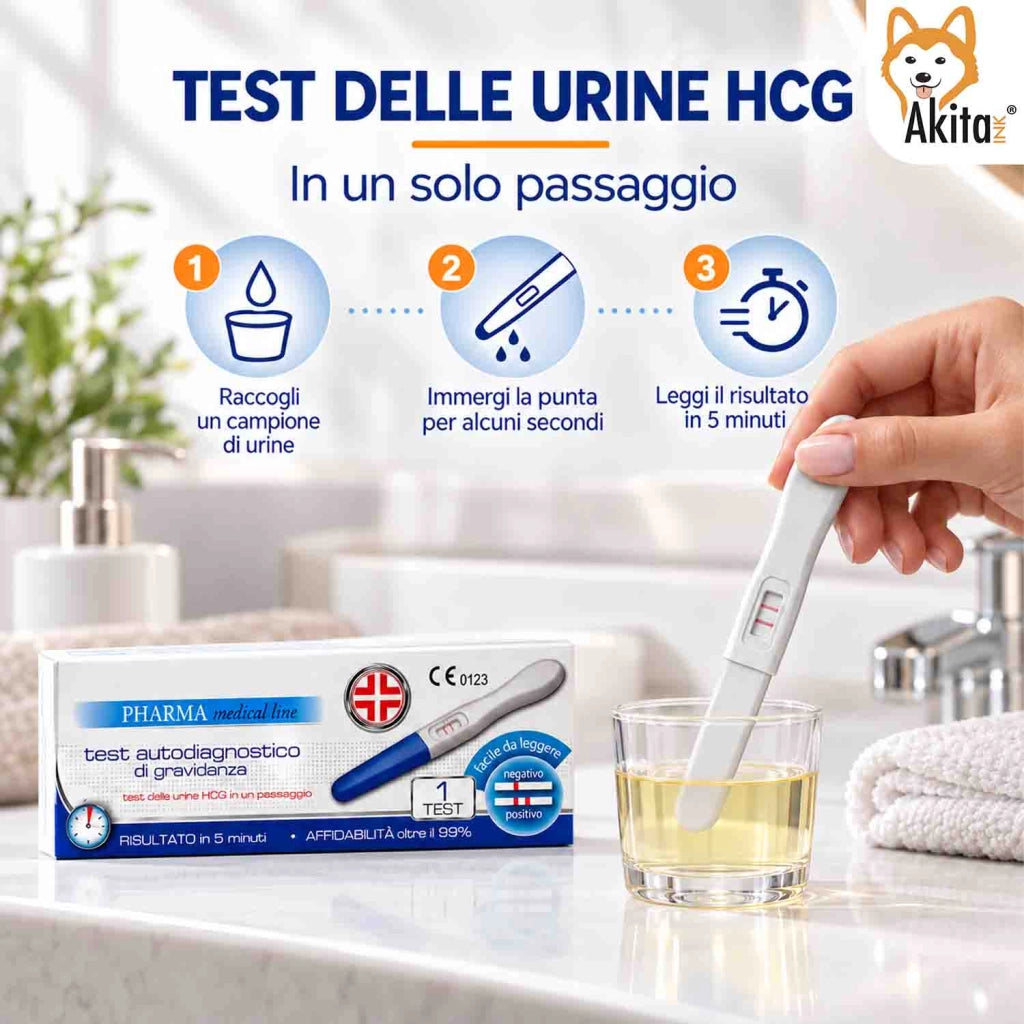 Akitaink 3 Pack Test di Gravidanza Autodiagnostico
