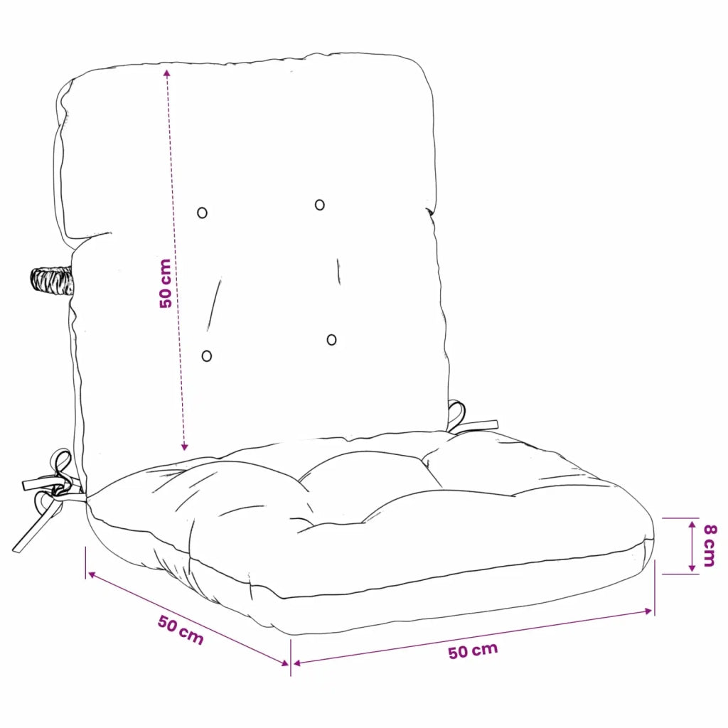 Cuscini per Sedia Alta in 4 Pezzi VIANEN 4 pz 100% Poliestere 953783