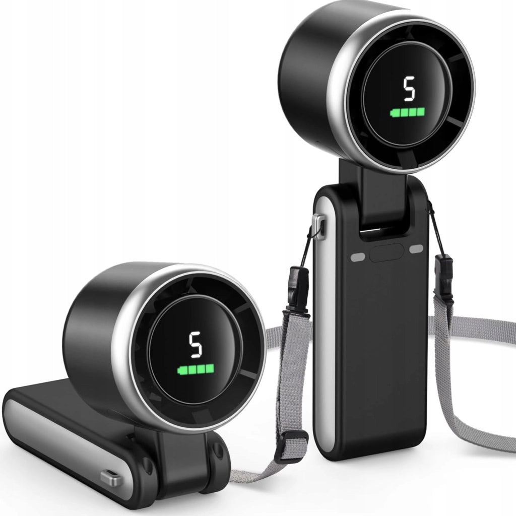 Ventilatore turbo portatile pieghevole USB-C a 5 velocità