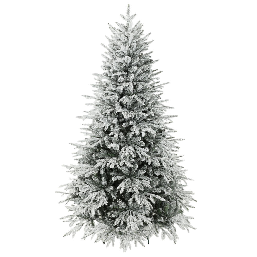 Albero di Natale artificiale innevato 180 cm, 1920 punte in PE e PVC, folto con rami pieghevoli facile da montare