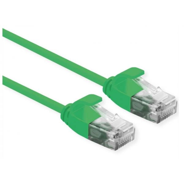 ROLINE CAVO UTP, DATA CENTER PATCHCORD CAT.6A/CLASS EA, LSOH, SLIM, VERDE, 0.5M