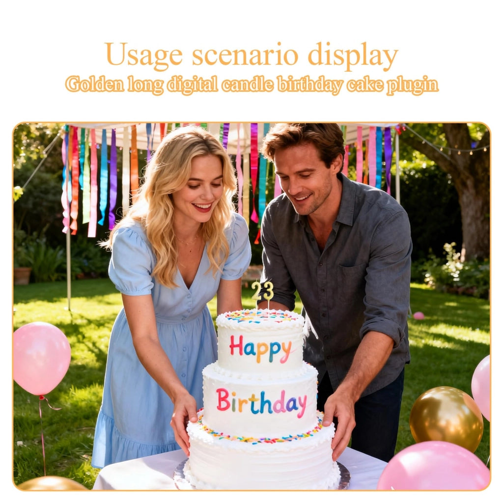 Candeline numeriche, set da 12 pezzi (0-9), con glitter, per torte