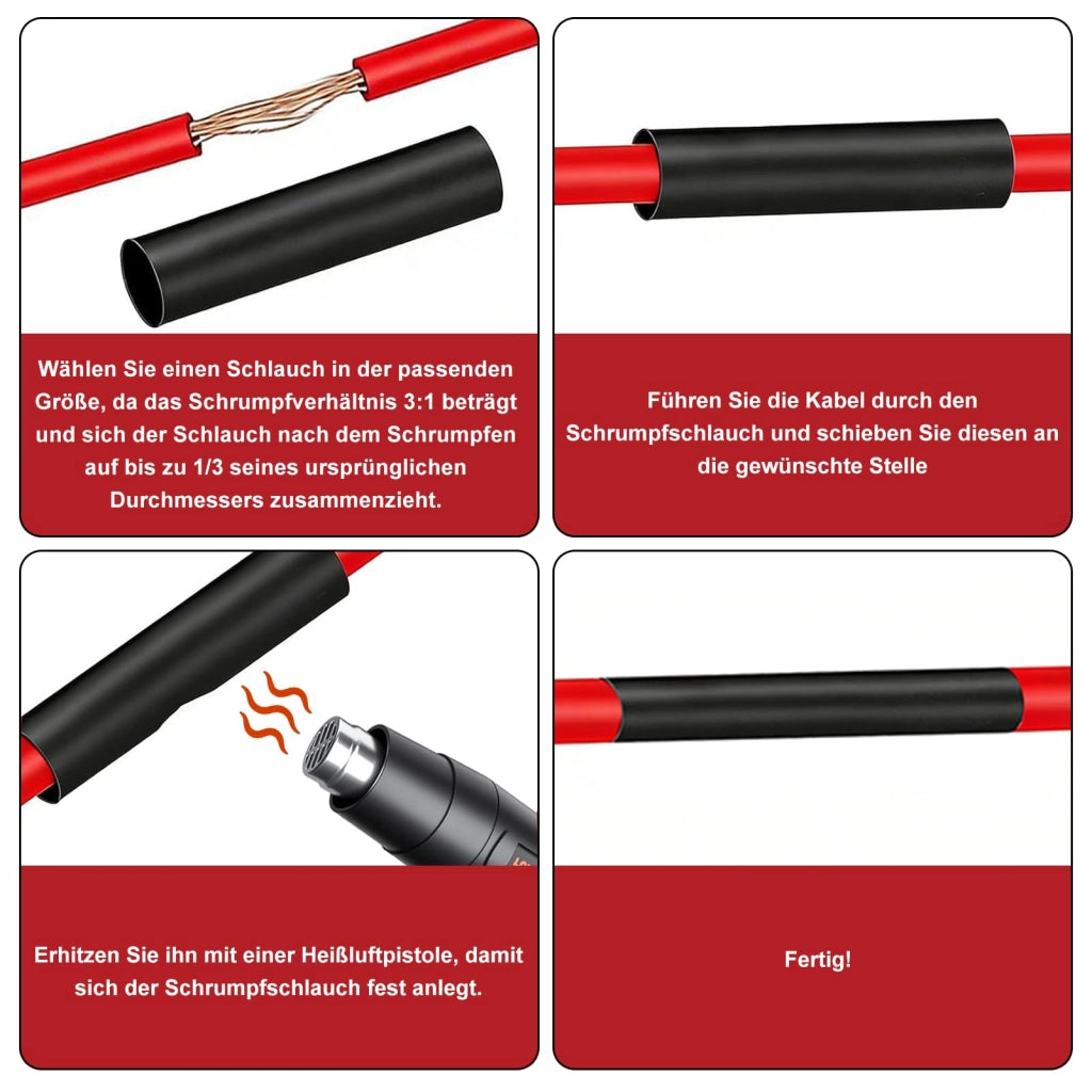 Kit di termorestringente 3:1, 270 pezzi, impermeabile, diametro da 1,6 a 9,5 mm