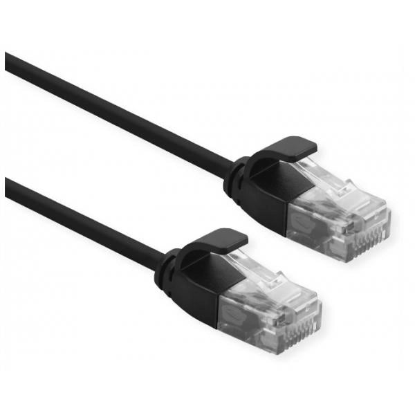 ROLINE CAVO DI RETE UTP DATA CENTER PATCH CORD CAT.6A (CLASS EA) LSOH SLIM 3 M NERO