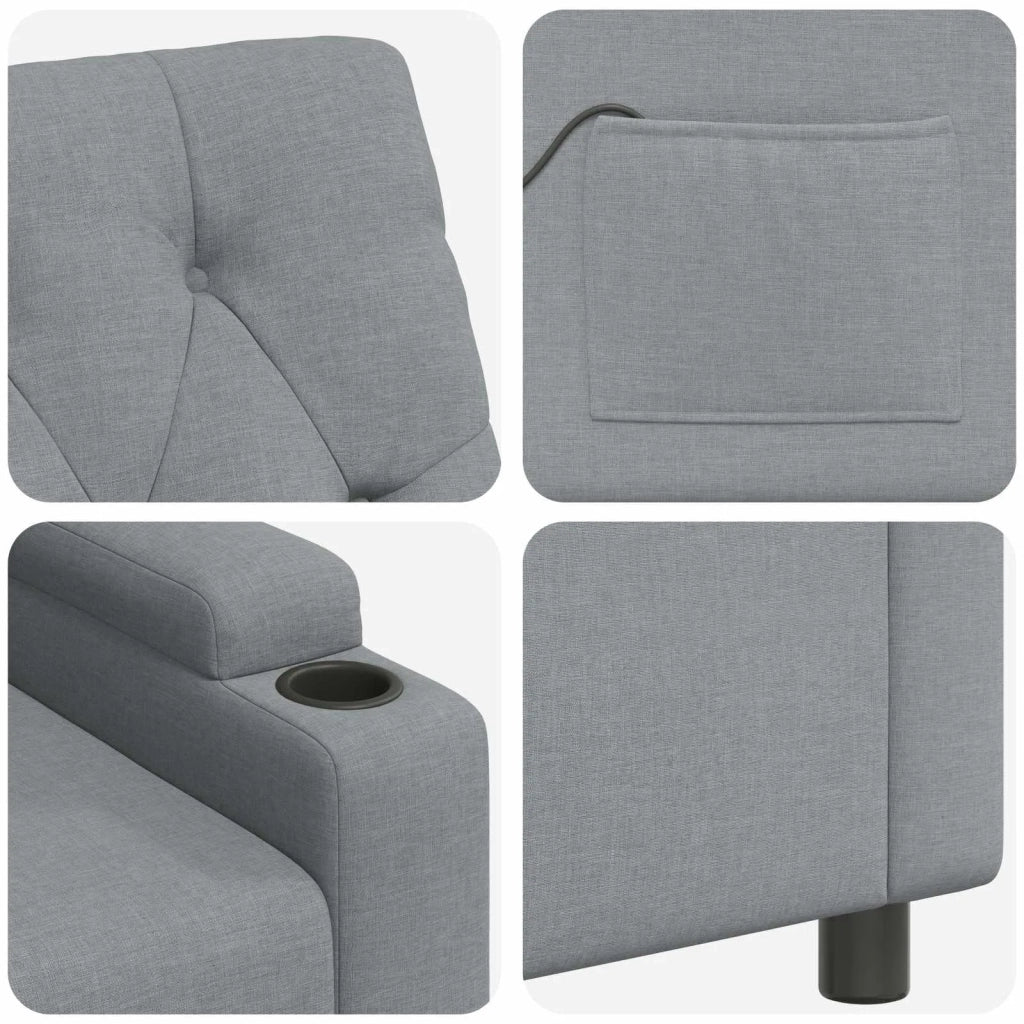 Poltrona massaggiante reclinabile Grigio Chiaro 42051236