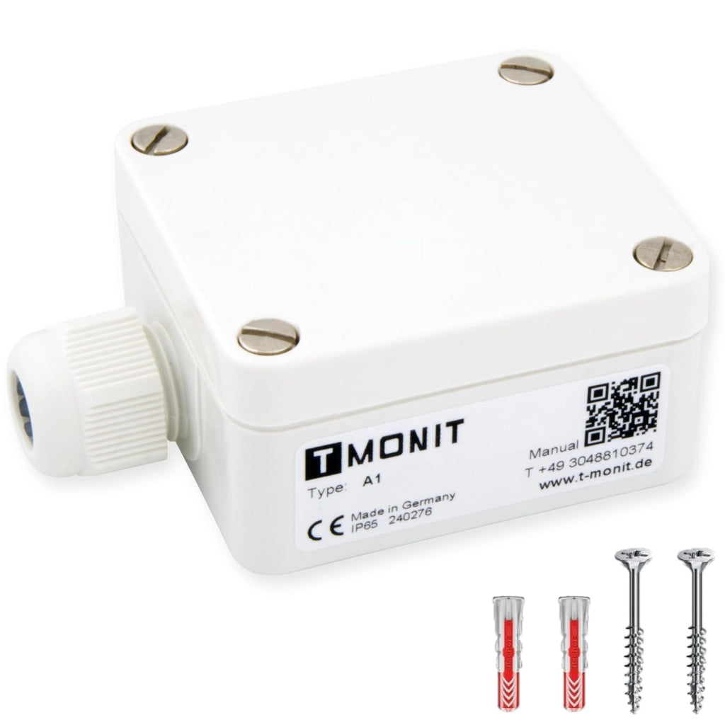 KTY81-110 Sensore di temperatura esterno incl. materiale di montaggio | Involucro resistente ai raggi UV | Made in Germany | 3 anni di garanzia | Sensore di temperatura per riscaldamento | Sensore esterno KTY-Sensor 81110