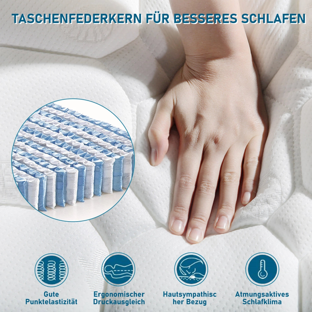 Letto Contenitore 160 x 200 cm, Matrimoniale, Lampada Touch, USB e Tipo C, Grigio