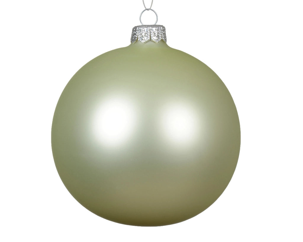 Box 4 Palline Vt Bianco Menta opaco 10cm