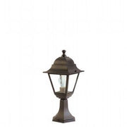 Lampada da esterno in alluminio pressofuso con diffusori in vetro trasparente - Altezza max 170mm nero