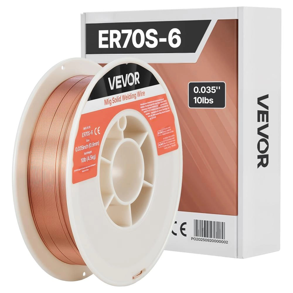 Filo per Saldatura MIG ER70S-6 da 0,9 mm, Bobina da 4,5 kg in Acciaio Dolce, Resistente e a Basso Spruzzo per Fai da Te e Officina