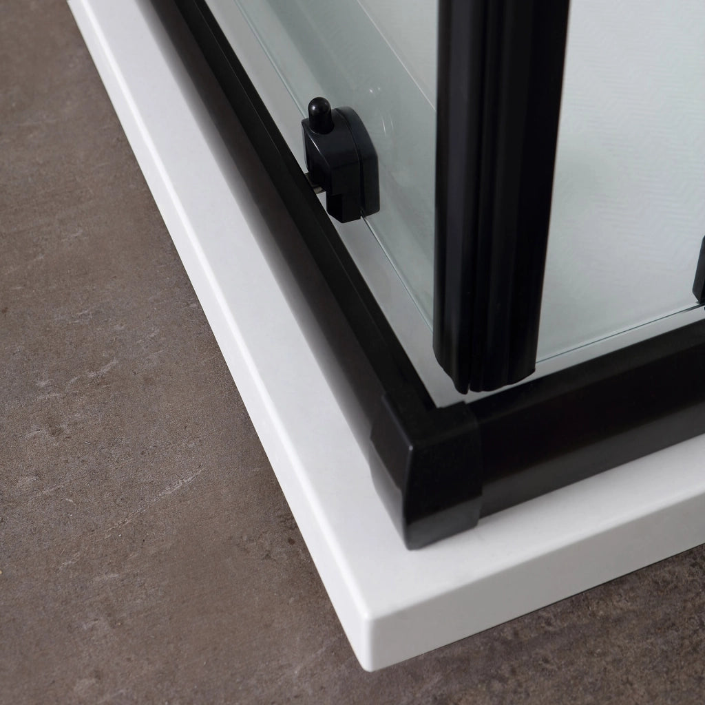 Box doccia 70x70 telaio nero opaco
