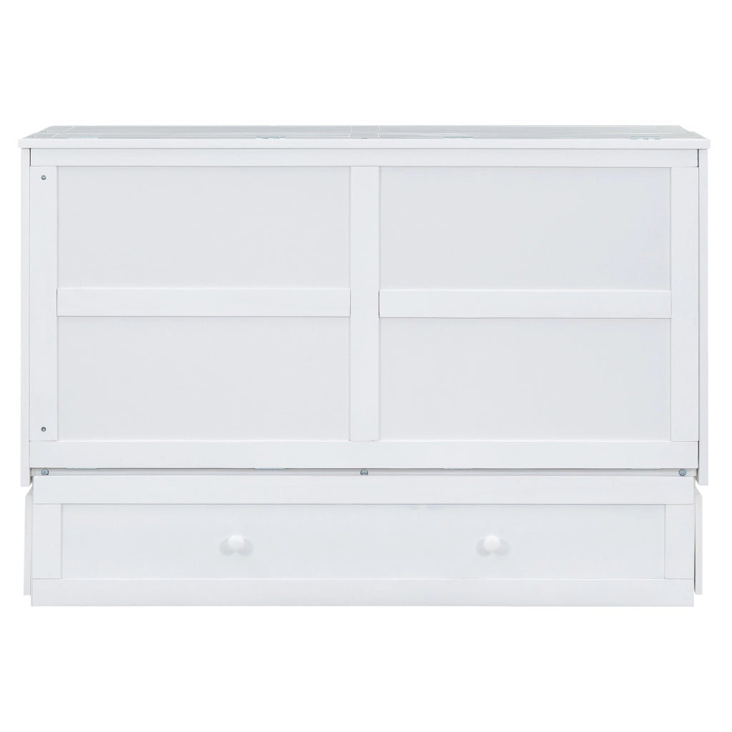 Letto a scomparsa 140x200 trasformabile in armadio bianco