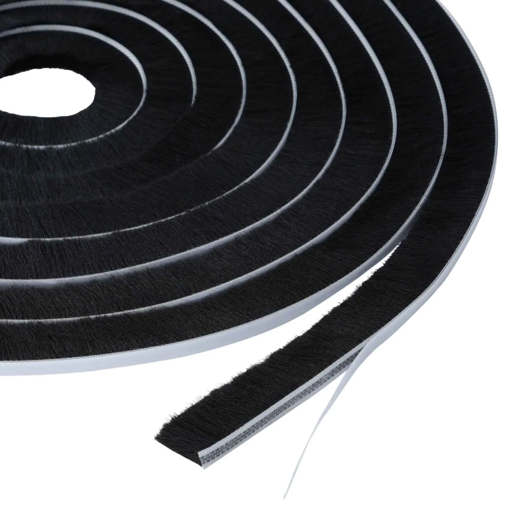 Guarnizione a spazzola autoadesiva 25 m PP Nero 42045180