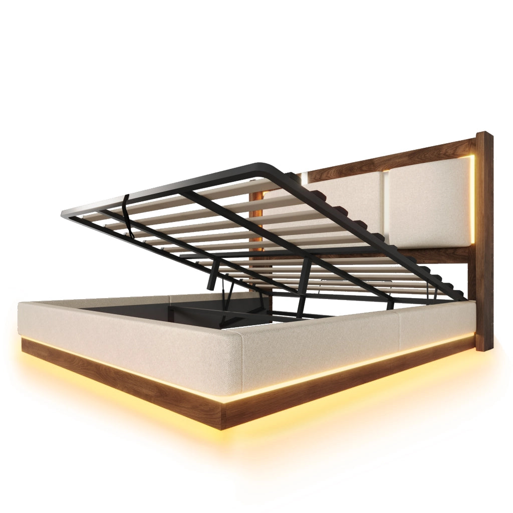 Letto matrimoniale contenitore 180x200 cm con LED