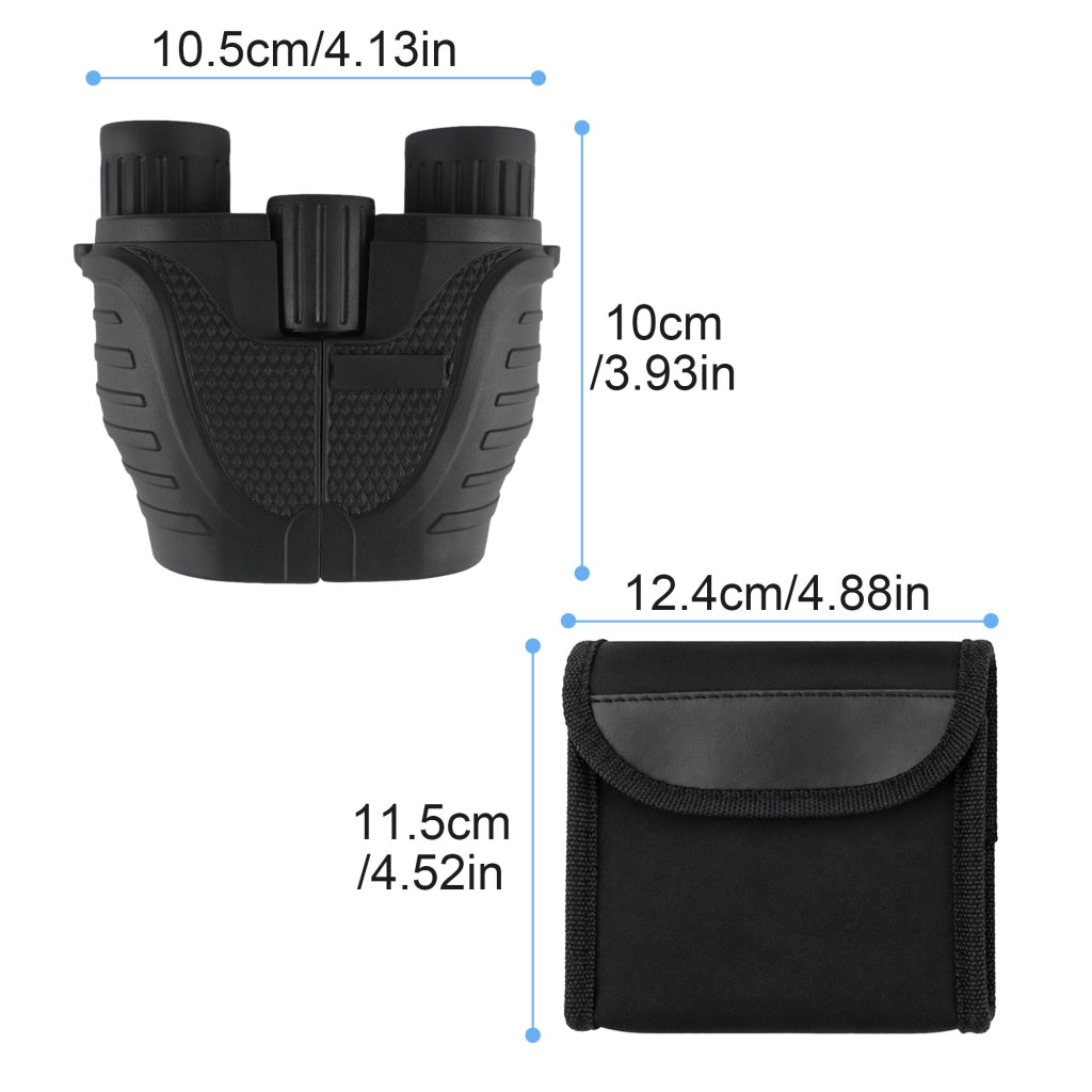 Binocolo compatto 10x25 con prismi BAK4 e custodia