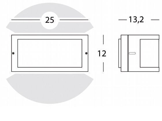 Applique E27 linea umbe aperta corten