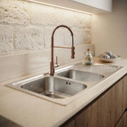 Lavello appoggio in acciaio inox 120x50 gocciolatoio DX  - Cromo