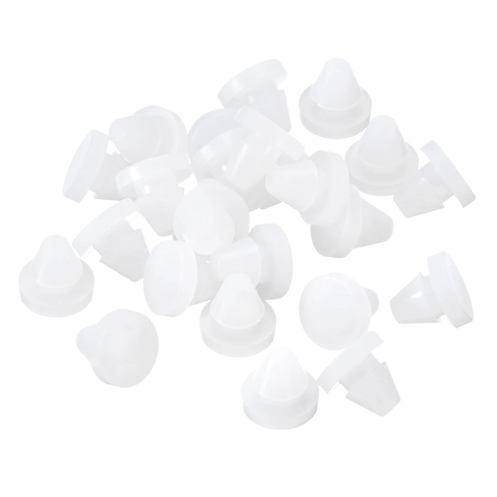 Tappi in silicone, 28 pezzi, rotondi, per fori da 6-7 mm, trasparenti